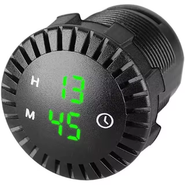 Reloj LED para Coche, Reloj tacthil, Reloj Digital impermeable para Coche, 12V/24V, Mini Reloj Digital Led, minireloj para motorceta de 2,01 pulgadas de diámetro - 1