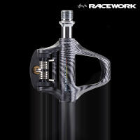 RACEWORK Pedal De Bicicleta De Carretera Ultra-Ligero De Fibra De Carbono Con Bloqueo Automático Y Rodamientos De Aluminio SPD R550 - details 4