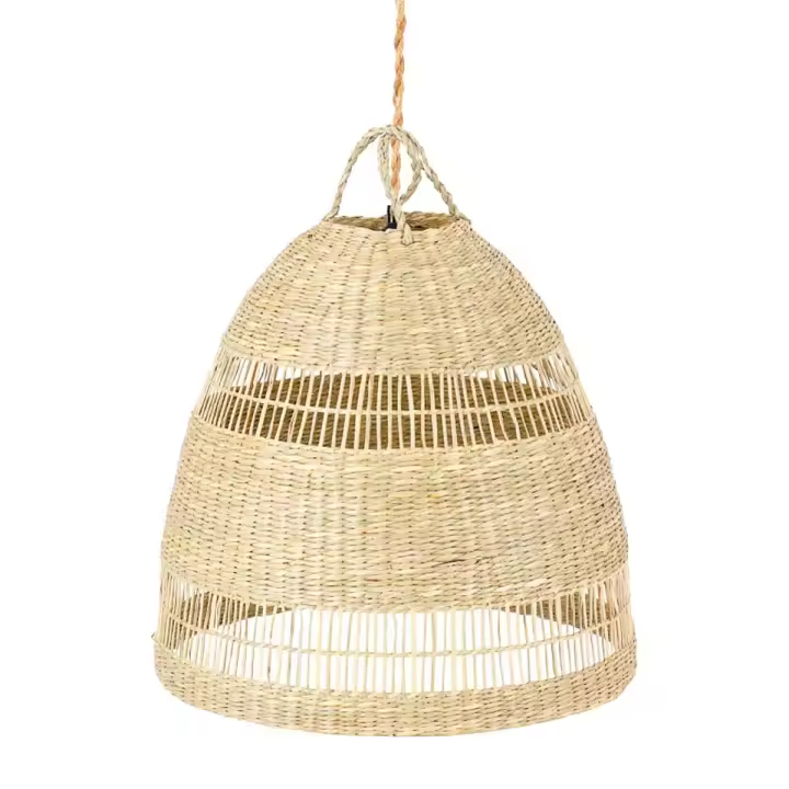 Barcelona LED Lámpara colgante de mimbre "Ikken" - 1