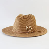 Sombrero De Paja Para Mujer Y Hombres Moda Verano 2025 Sombrero De Playa Casual Sombreros De Paja Con Visera Estilo Panama Protección Solar - details 15
