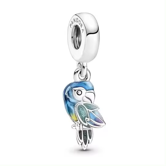 Pandora Charm Colgante Loro Jungla del Paraíso 791679C01, Viene con el embalaje de Caja De Regno original. - 1
