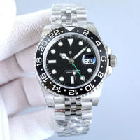Reloj De Hombre Automático De Lujo Movimiento Métrico Resistente Al Agua Estilo Casual Simulacrum Cerámica Cuero Piel Acero Inoxidable - details 3