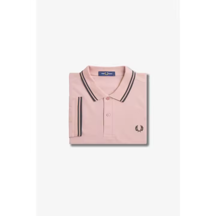 POLO FRED PERRY M/C ROSA FRANJAS NEGRAS - 1