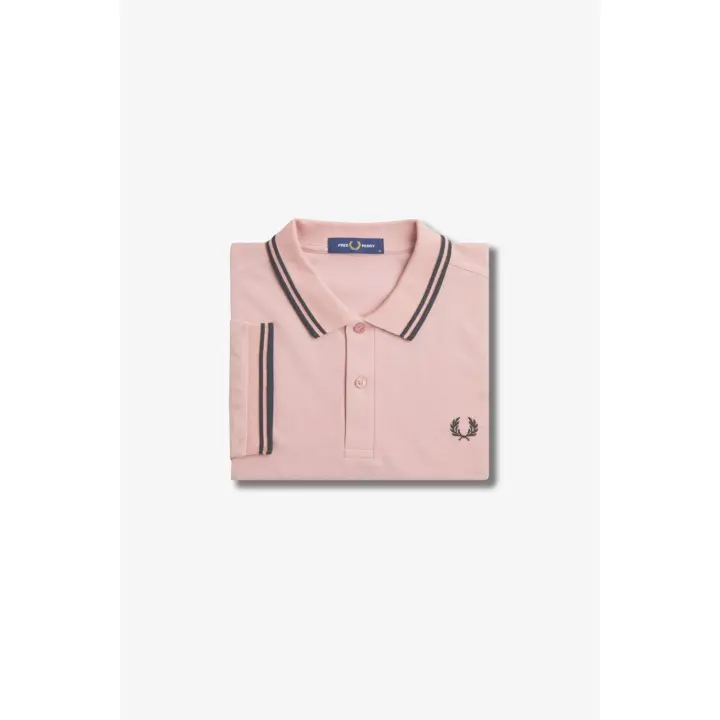 POLO FRED PERRY M/C ROSA FRANJAS NEGRAS - 1