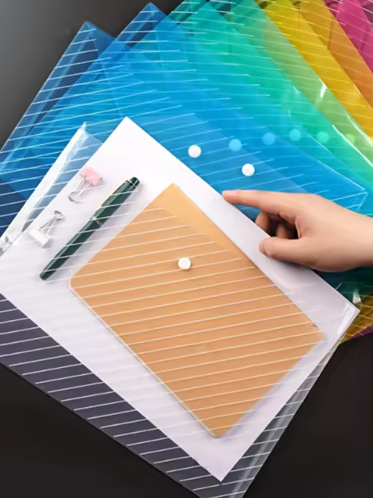 Bolsas De Archivo Transparentes A4 Con Cierre De Cremallera Impermeable Y Gran Capacidad Para Material De Escritorio Y Exámenes De Estudiantes Pack De 10 - 1