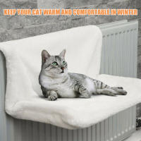 Cama De Gato De Lujo Con Enrejado De Hierro Y Funda De Tela De Poliéster Suave Para Dormir Cálido En Invierno Soporte Colgante Para Gatos - details 0