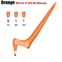 Cuchillo De Artesanía Con Regla Triangular Y Hoja Giratoria De 360 Grados Herramienta Para Manualidades En Papel Acero Inoxidable - details 8