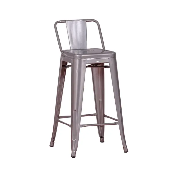 Nest Dream - Taburete industrial metálico con respaldo bajo (66cm) - Bistro - 1