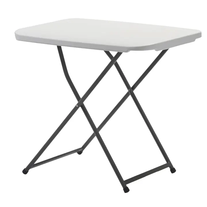 KG KITGARDEN - Mesa Plegable Auxiliar con Altura Ajustable, 50x75x56-73cm, Blanco - 1