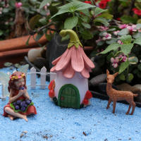 Set De Mini Faeitas Comiendo Bayas Adornos De Jardín De Resina Estatuas De Hadas Para Exteriores Decoración De Césped Y Patio - details 8