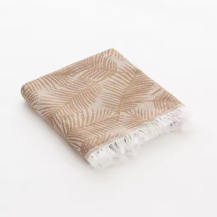 Fouta de Playa, Pareo de Algodón Ligero Tacto Suave con Flecos MARBE - 90x180cm - 1
