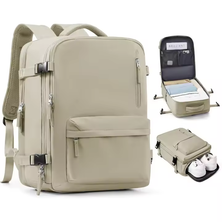 Mochila Viaje Cabina Avion 40x20x25 Mujer Ryanair Maleta para Cabina de avion Equipaje de Mano 45x36x20 Easyjet Mochila de Senderismo Mochila para Portatil Impermeable hombre con Cargador USB - 1