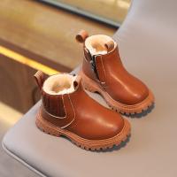 Botas De Invierno Calientes Para Niños Y Niñas Botines De Piel PU Con Peluche Moda Botas De Nieve Para Bebés Y Niños Pequeños - details 10
