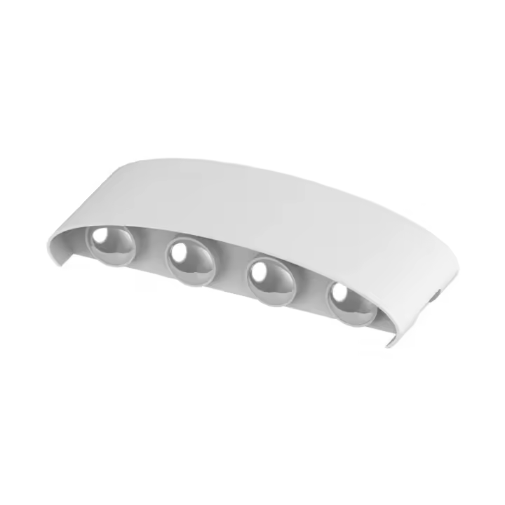 Aplique de pared interior y exterior, moderno aplique baño LED 8W lámpara de pared impermeable aluminio iluminación de pared para salón, dormitorio, pasillo, escaleras, camino. Blanco calido - 1