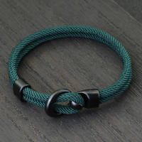 Pulsera De Cuerda De Moda Para Hombre Doble Capa Accesorios De Camping Al Aire Libre Paracord Pulsera De Supervivencia Regalo Para Él - details 8
