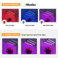 Lámpara De Crecimiento Para Plantas 5V Espectro Completo IP65 Impermeable Dimmable Interior 15W 30W 45W 60W Con Tiempo De Crecimiento Luz De Relleno 5 Niveles - details 3