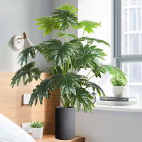 Árbol De Palma Artificial De 75cm Con 24 Cabezas Planta Falsa De Monstera Philodendron Hojas Verdes Para Decoración Interior Y Exterior - details 2