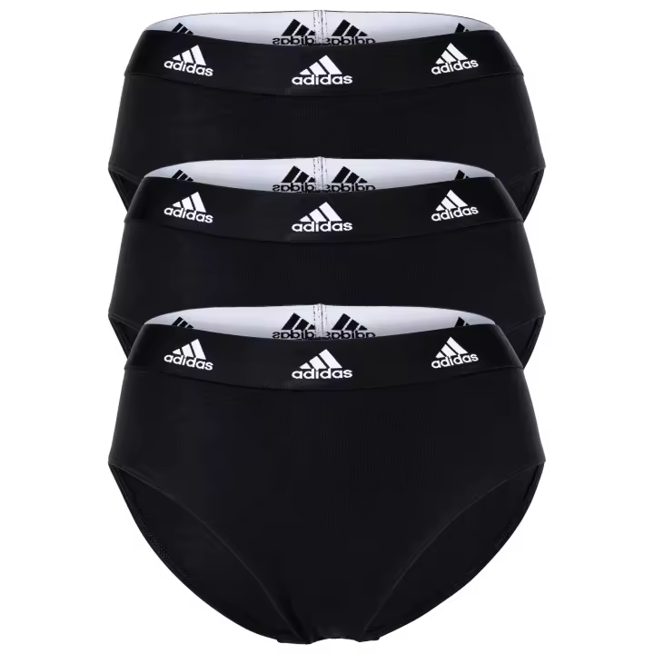 adidas mujer, calzoncillos, pack de 3 - Bikini 3PK, ropa interior, algodón elástico, logo, uni - 1