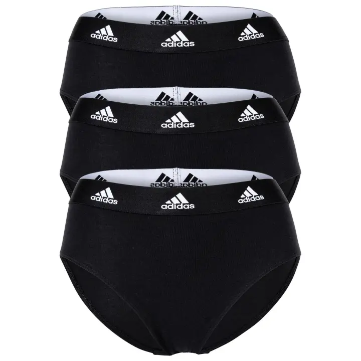 adidas mujer, calzoncillos, pack de 3 - Bikini 3PK, ropa interior, algodón elástico, logo, uni - 1