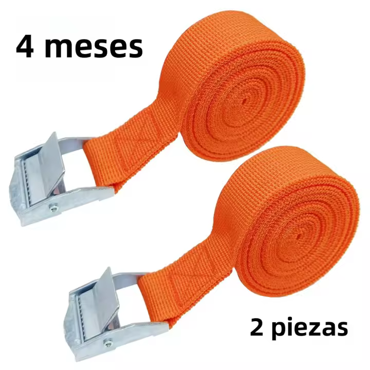 2pcs 4M Cinturones De Tensión De Aleación De Zinc Para Carga De Madera Fijación De Equipaje De Coche Correa De Tensión Ratchet - 1