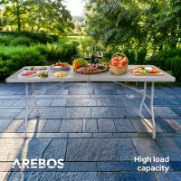AREBOS Mesa plegable Mesa de jardín Mesa de comedor Mesa plegable camping 182cm - details 9