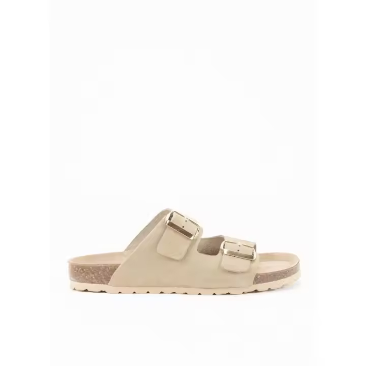 Sandalia de Piel para Mujer en Color Taupe - 1
