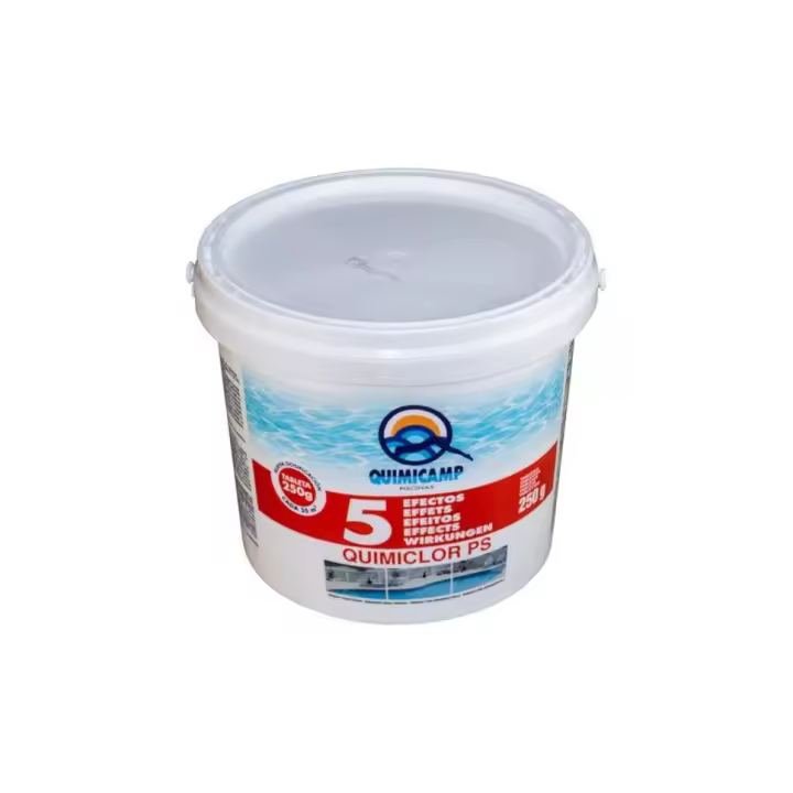 QUIMICLOR PS 5 Efectos Tabletas Tratamiento Completo Piscina QUIMICAMP 5 kg - 1