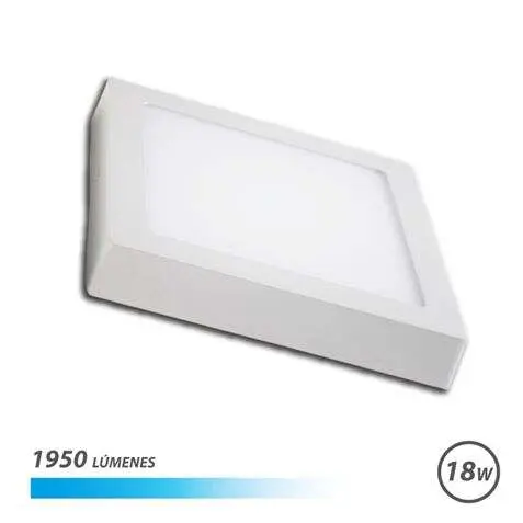 Elbat downlight de pared led 18w 1950lm - forma cuadrada 225mm - 6500k luz fria - 1