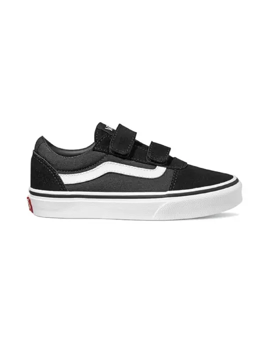 Zapatillas Vans Ward V Junior Negro con Velcro - Perfil Bajo y Ante Resistente - 1