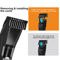 Recortadora De Barba Para Hombres 20 Longitudes Ajustables Recortadora De Cara Y Cuerpo Sin Cable CLIPCLEAN Rechargeable - details 1