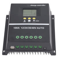Controlador Solar Regulador De Placa Solar Con Pantalla LCD Iluminada 7 Modos Adaptativo Para Sistema De Luz 12V 24V 36V 48V - details 6
