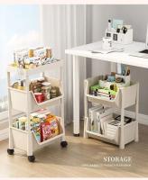 Estante De Ruedas Para Libros Y Almacenamiento En Rincón Para Cocina Sala De Estar Dormitorio Organizador De Baño Ecológico De Plástico - details 7
