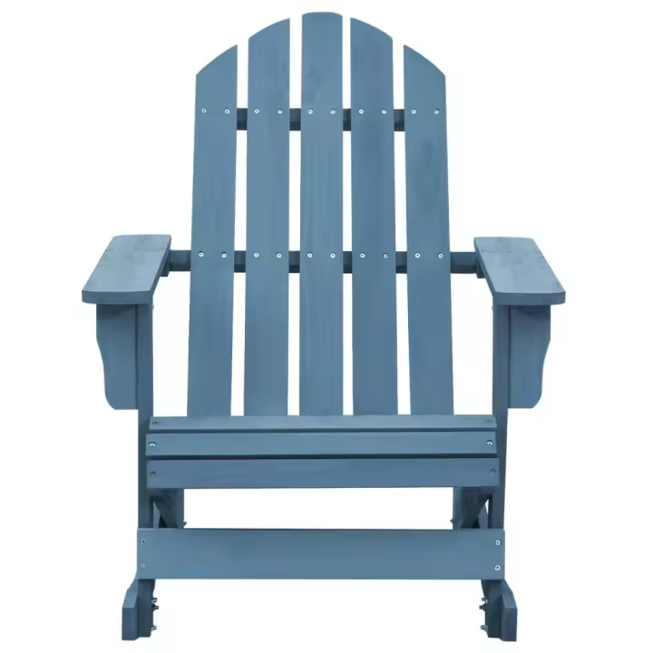 Silla mecedora de Jardín Adirondack Madera maciza de Abeta Azul - 1