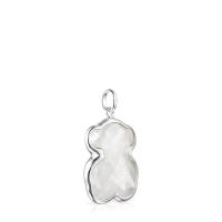 Colgante de oso de piedra preciosa natural de plata esterlina S925, accesorio de collar de bricolaje de lujo que combina con todo - details 36