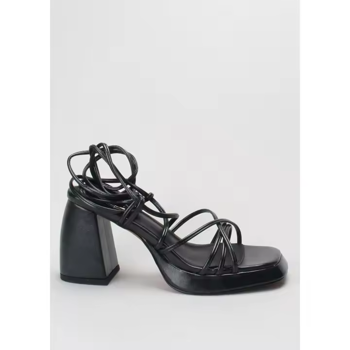 sandalia sylvia piel negro NICHI SEIJO - 1