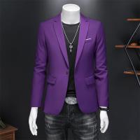 Chaleco De Novio Casual Para Hombre Marca Alta Color Sólido Diseño De Negocios Blazer De Boda Top De Traje Chaqueta De Moda - details 31