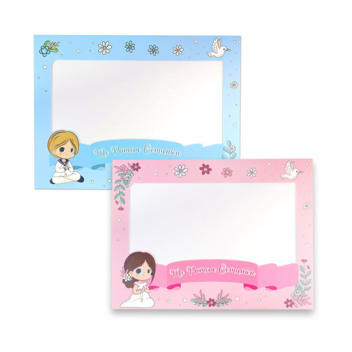 Photocall de comunión para niño y niña, 2 modelos, decoración ideal para candy bar, mesa dulce y celebraciones, recuerdo original de mi primera comunión, fondo decorativo para fotos y eventos religiosos, Regalantes.com