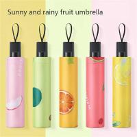 Paraguas plegable para hombre y mujer, sombrilla de doble uso con forma de fruta, corazón, lluvia soleada, protector solar - details 6