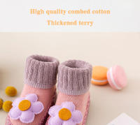 Zapatillas De Bebé Con Dibujos Animados Lindos Calcetines Para Piso Antideslizantes Algodón Suave Invierno Primer Pasos Para Niño Y Niña Nuevos Recién Nacidos - details 6
