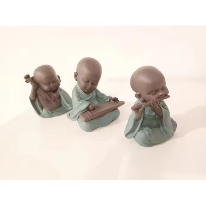 Set 3 Budas Semiresina Figuras decorativas Zen - 1