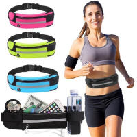 Bolsa De Cintura Impermeable Para Correr Y Ciclismo Unisex Con Botella De Agua Y Bolsillo Para Teléfono Móvil Bolsa De Deporte Fitness - details 0
