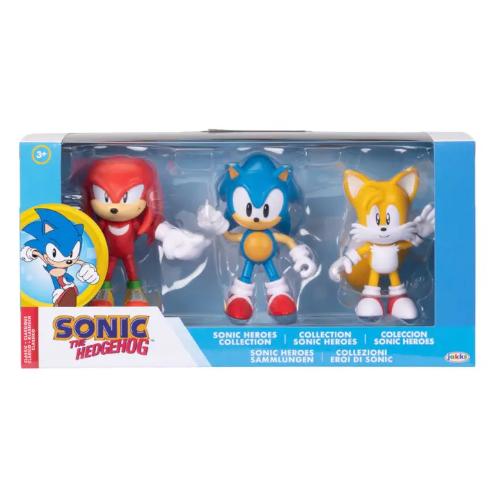 Blister 3 figuras Classic Sonic the Hedgehog 10cmFigura  Coleccionable - Idea de Regalo- Mercancia Oficial - Juguetes para Niños y Adultos - Movies Fans - Muñeco para Coleccionistas y Exposición - 1