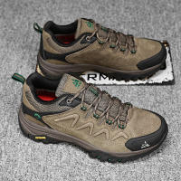 Zapatos De Senderismo Para Hombres HIKEUP De Cuero Suela De Goma Antideslizante Transpirables Malla Superior Tamaño 40-45 Color Negro Verde Caqui Gris - details 30