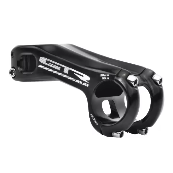 GOLDIX Tímbrido De Bicicleta De Aluminio Forjado 3D -17 Grados Longitudes 80/90/100mm Compatible Con Manillar De 31.8mm Para Bicicleta De Montaña - 1
