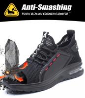 Zapatos De Seguridad Para Hombre Verano Malla Antipinchazos Punta De Acero Transpirables Ligeros Con Inserto De Kevlar Y Tela Superior - details 5