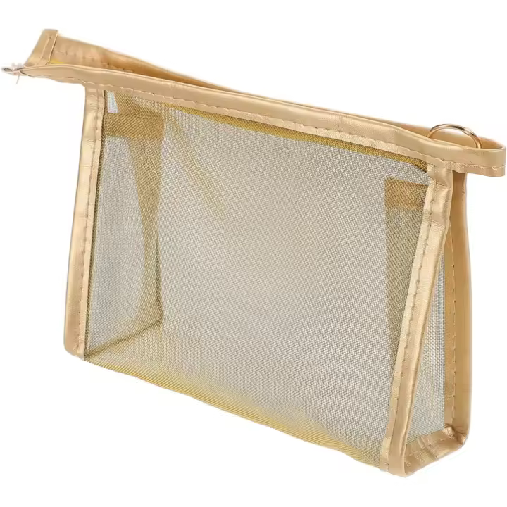 Bolsa de cosméticos Bolsa de almacenamiento de artículos de tocador de malla transpirado portátil de almacenamiento compacto Adecuado para Viajes y Uso doméstico - 1