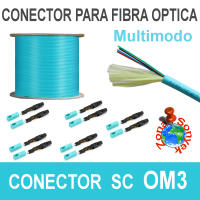 Conector SC OM3 para fibra óptica multimodo. Conector rápido o de campo.  No necesita fusionadora. TRICOM - details 1