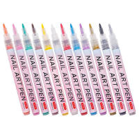 12 rotuladores para decoración de uñas, para pintar y pintar, para grafiti (13,5 x 1,1 cm, varios colores) - details 0