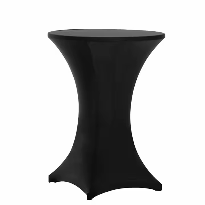 Mantel Redondo De Spandex Elástico Para Mesa De Coctel Cubierta De Bar Hotel Fiesta Boda Decoración Universal Reutilizable - 1
