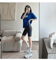 Shorts De Yoga Para Mujer Cintura Alta Deporte Fitness Callejero Casual Pantalones Terciarios Estrechos Para Ejercicio - details 8